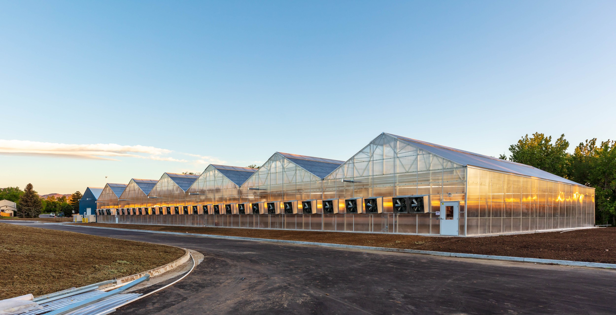 Denver Public Schools Vail greenhouses used for growing fresh produce to feed students.