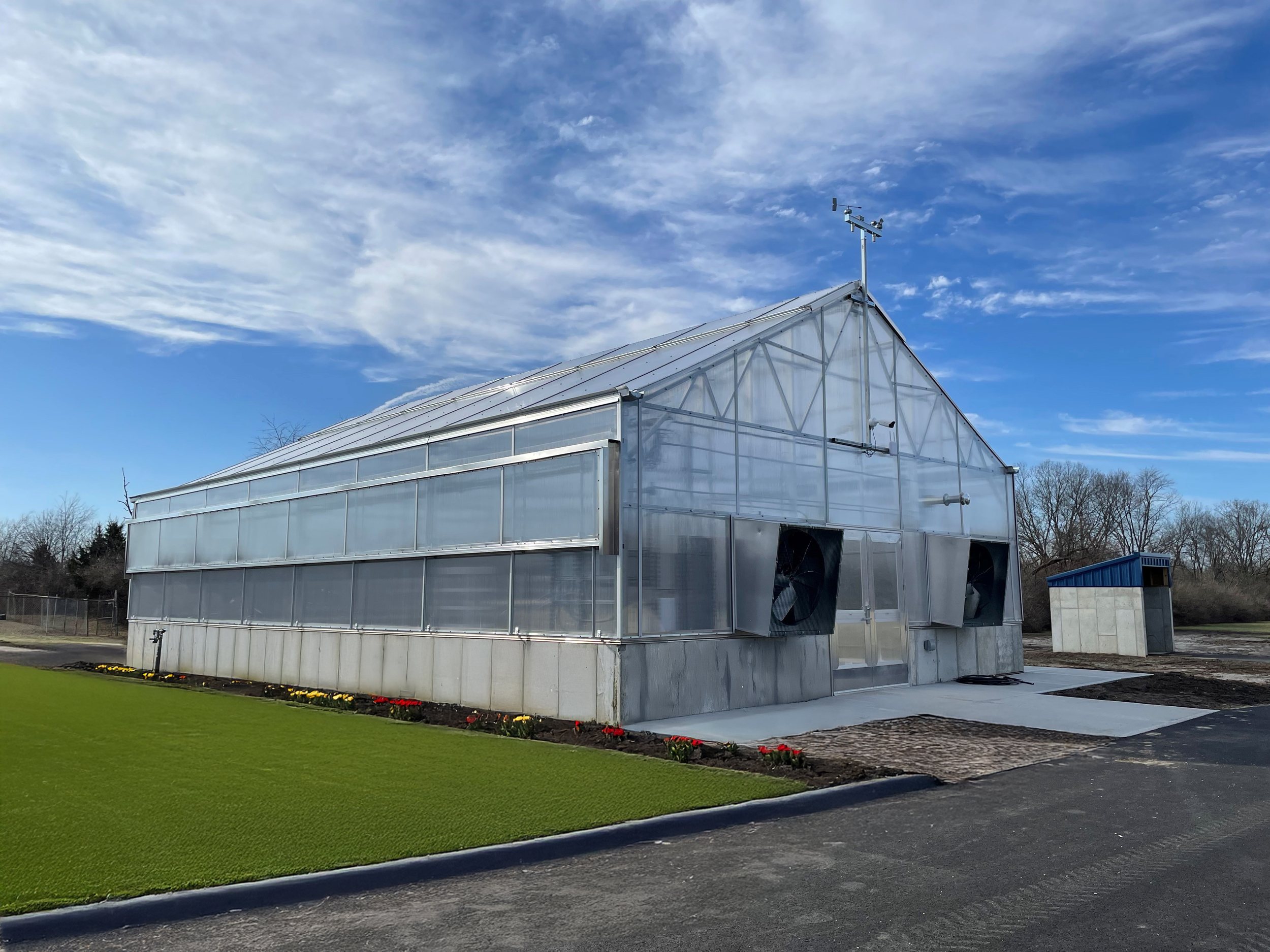 The Classroom Cultivator school greenhouse has plenty of room for benching and other greenhouse equipment.