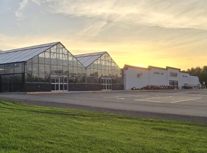 Two Vail retail greenhouses attached to Koch's Hardware store